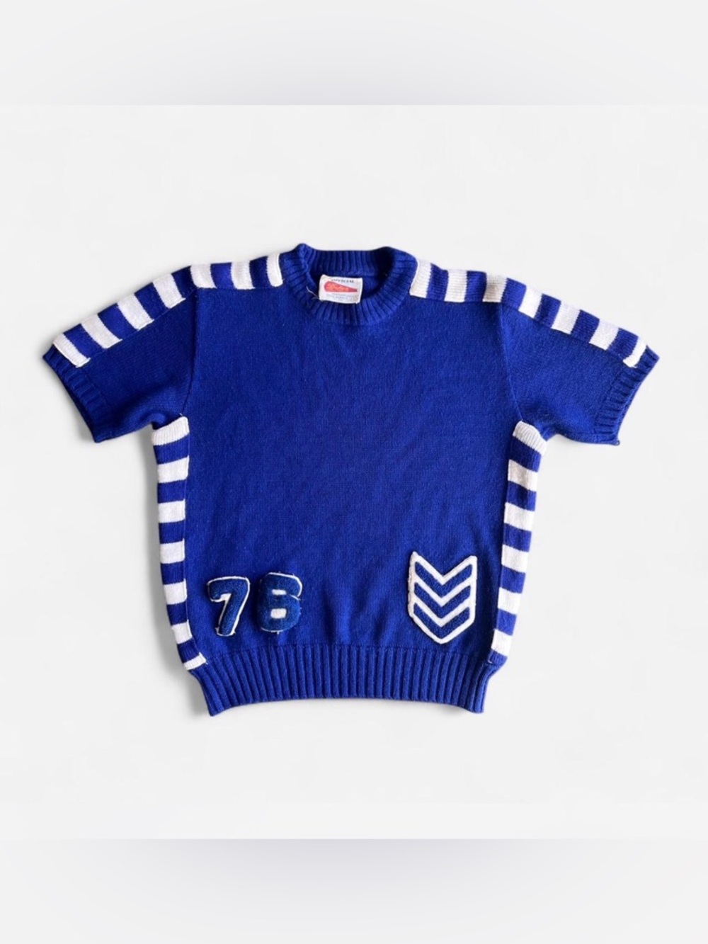 Vintage c.1968-1972 acrylic cheer sweater from Dehen Knitting Co Portland Oregon